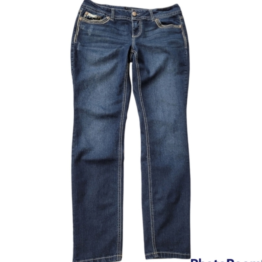 Maurices Jeggings with Gold Stitching